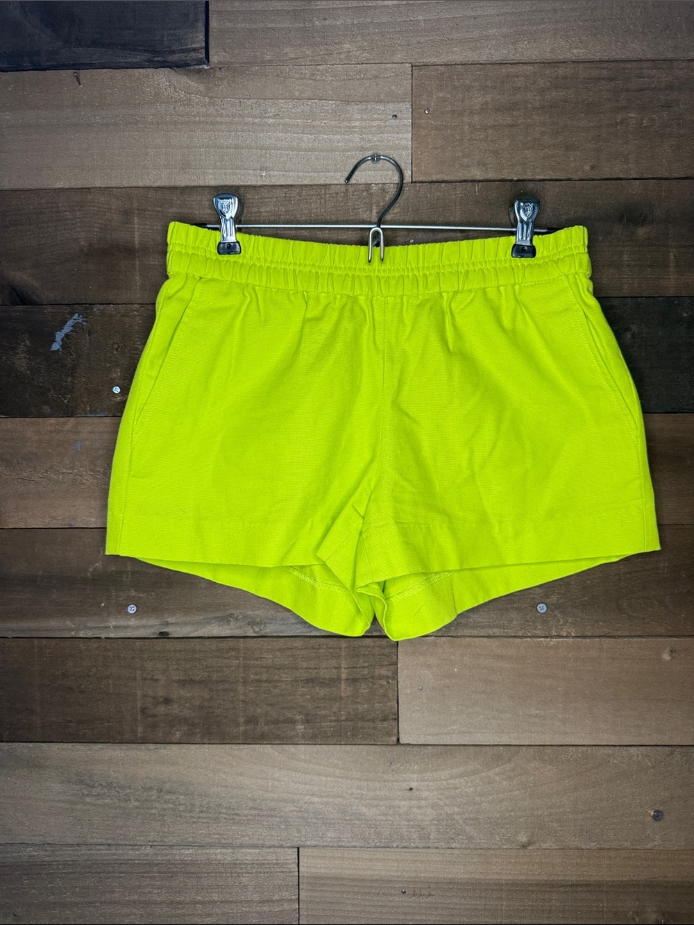 J. Crew Neon Yellow canvas Elastic-Waist Shorts